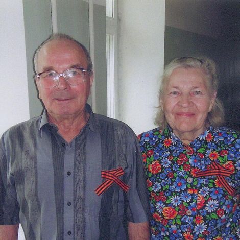 Фрида Генриховна Слинкина (Шрайнер) с супругом Геннадием